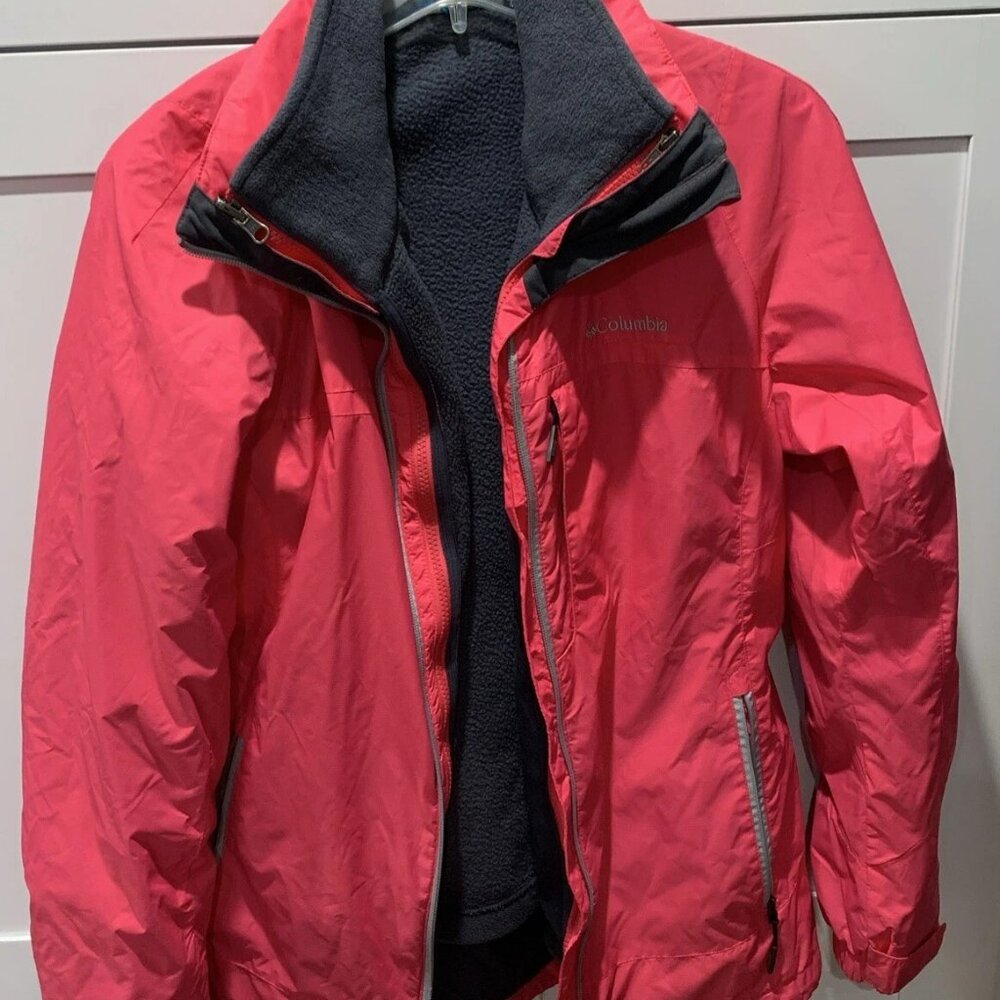 Super Nice and Warm Columbia Women’s Pink Interchange Jacket Large